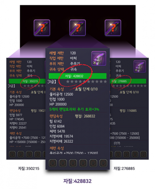 흑화 장비. /사진=액토즈소프트