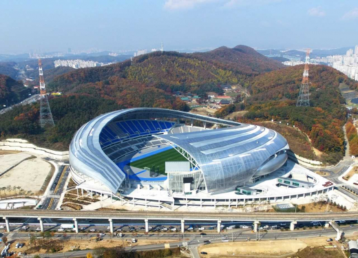 대한민국 vs 아이슬란드 여자축구 평가전이 열리는 용인시민체육공원 전경. / 사진제공=용인시