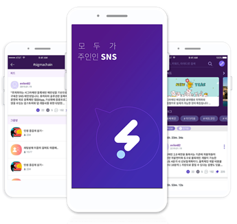 SNS ‘스낵(SNAC)’ 서비스 이미지. / 사진=시그마체인