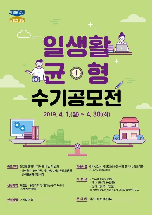 일·생활 균형 실천사례 공모 포스터. / 자료제공=경기도