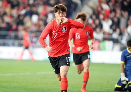 이청용이 22일 울산 문수축구경기장에서 열린 볼리비아 대표팀과 평가전에서 골을 성공시키고 기뻐하고 있다. / 사진=뉴스1 DB.