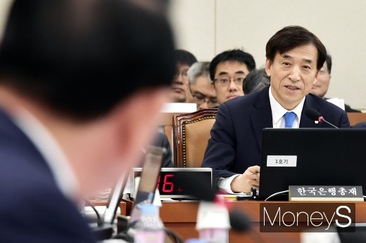[머니S포토] 의원 질의에 답하는 이주열 한은 총재