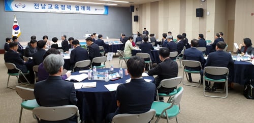 ▲월례회의 모습 /사진=전남도교육청 제공
