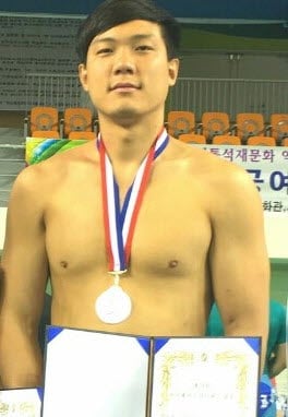 전국대회 금메달을 차지한 부산갈매기씨름단 박동환 선수./사진제공=부산시씨름협회