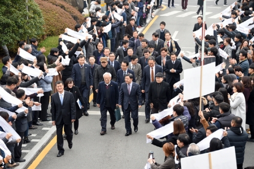 지난해 12월 20일 대한체육회 전국체전위에서 실사를 위해 김해시를 방문했다./사진제공=김해시