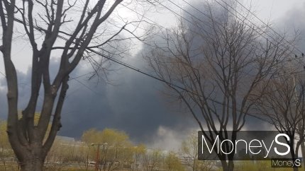 용인 수지구 성복역 인근 롯데몰 화재. /사진=독자제공