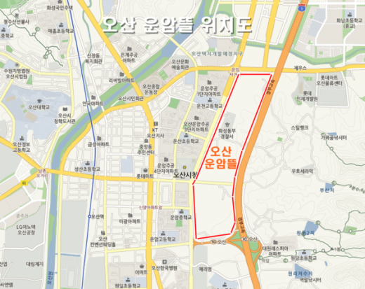▲ 운암뜰 위치도. / 자료제공=오산시