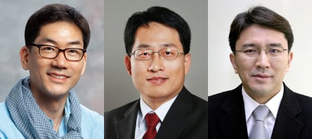 (왼쪽부터)삼성전자 위구연 펠로우, 장우승 전무, 강성철 전무 / 사진=삼성전자