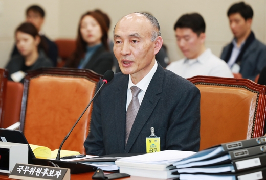지난달 서울 영등포구 여의도 국회에서 열린 과학기술정보방송통신위원회 전체회의 과학기술정보통신부장관(후보자 조동호) 인사청문회에서 조동호 후보자가 의원 질의에 답변하고 있다. /사진=뉴시스 박영태 기자