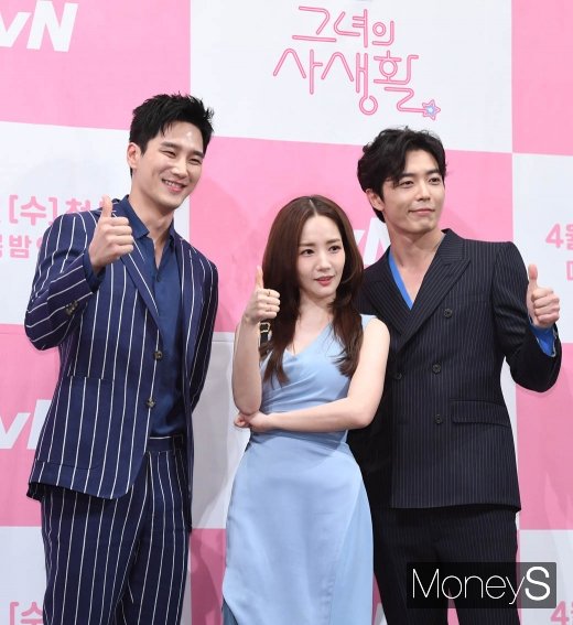 (왼쪽부터)배우 안보현, 박민영, 김재욱. /사진=장동규 기자