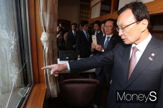[머니S포토] 임시정부 수립 100주년, 경교장에 남겨진 총탄자국