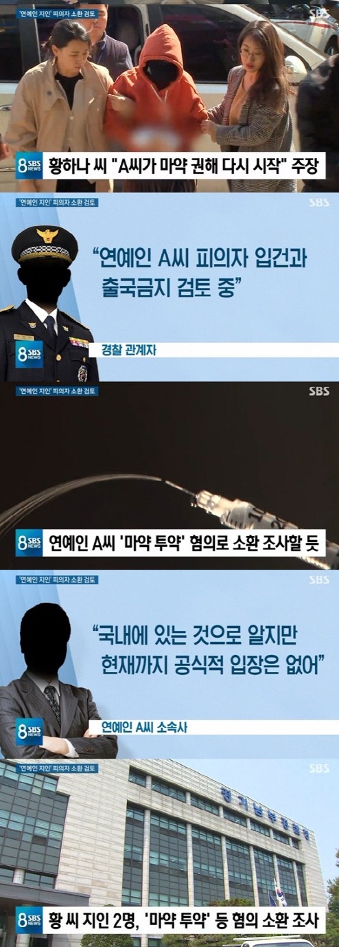 황하나, 연예인이 마약권. 황하나 연예인. /사진=SBS 방송캡처
