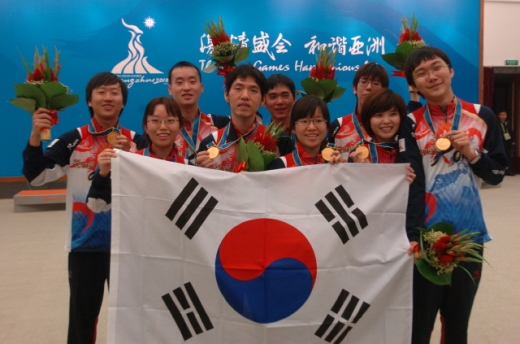 2010 광저우 아시안게임에서 금메달을 독식한 한국 선수단. /사진=한국기원