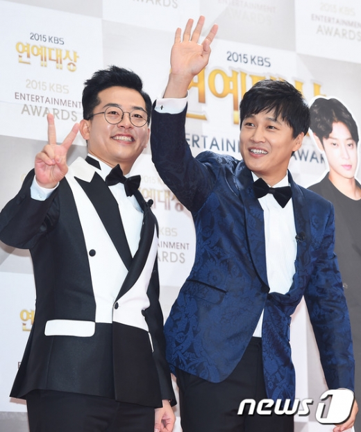 개그맨 김준호(왼쪽)과 배우 차태현. /사진=뉴스1 DB