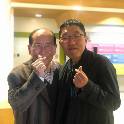 지병수 할아버지와 '굿모닝FM' 김제동. /사진='굿모닝FM 김제동입니다' 인스타그램 캡처