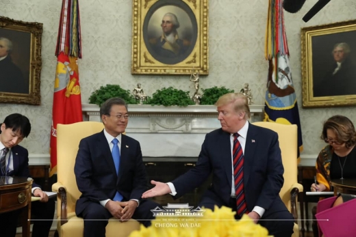 한미정상회담. /사진=청와대 페이스북