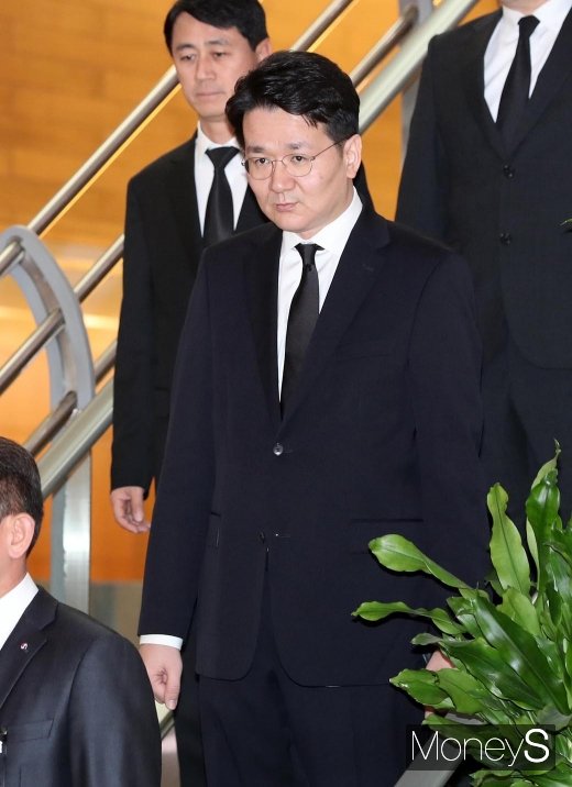 [머니S포토] 빈소 도착한 조원태 대한항공 사장