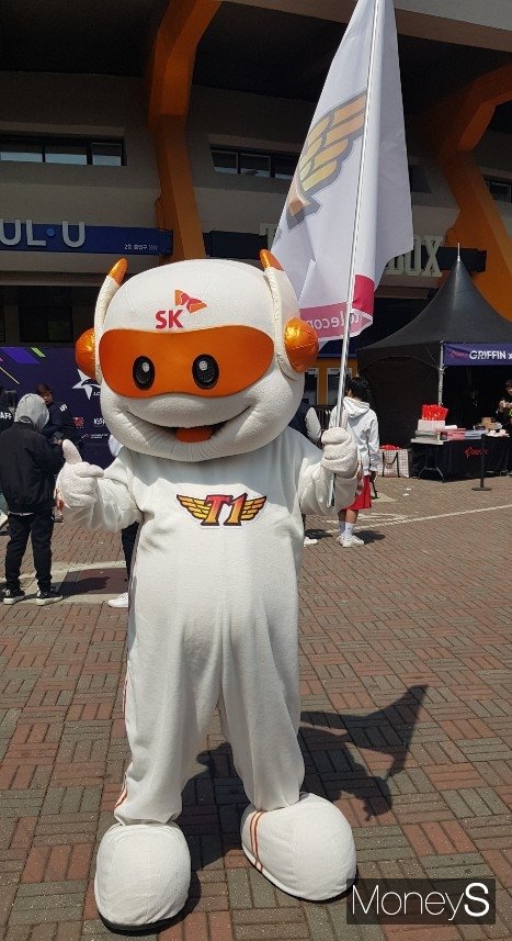 SK텔레콤 T1 마스코트 캐릭터. /사진=채성오 기자