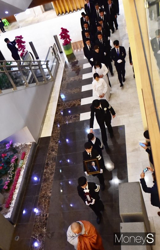 [머니S포토] 조양호 한진그룹 회장 발인식, 신촌 세브란스서 거행
