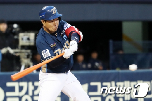 이번 시즌 NC 다이노스의 호성적을 이끌고 있는 양의지. /사진=뉴스1