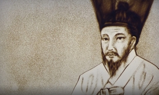 ▲ 남양주시, 사암 정약용의 일생 샌드아트 동영상 상영 장면. / 사진제공=남양주시 