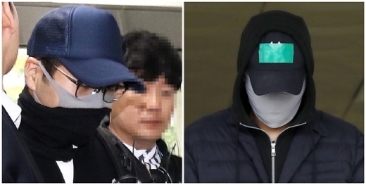현대그룹 일가 3세 정모(28, 왼쪽)씨와 SK그룹 창업주 손자 최모(31)씨가 변종마약 투약 혐의로 경찰에 체포됐다. /사진=뉴스1(인천일보 제공)