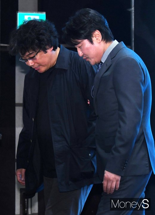[머니S포토] 봉준호·송강호 '20년 지기'