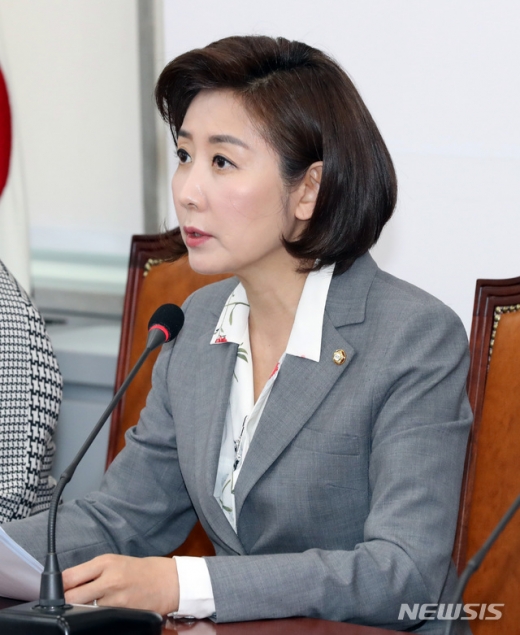22일 오전 서울 영등포구 여의도 국회에서 열린 자유한국당 최고위원회의에서 나경원 원내대표가 발언하고 있다. /사진=뉴시스
