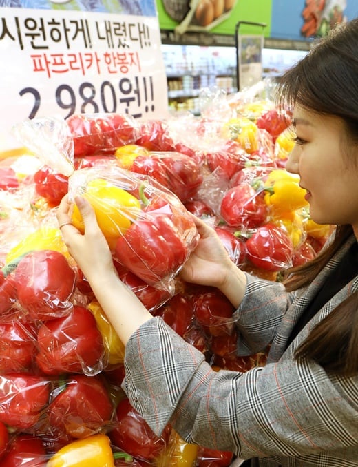 롯데마트, 저가행진 쭉~ '파프리카 2980원'