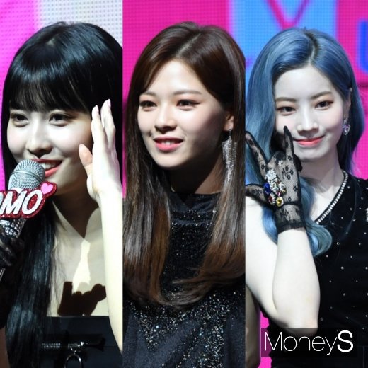 (왼쪽부터) 트와이스 모모 정연 다현. /사진=장동규 기자
