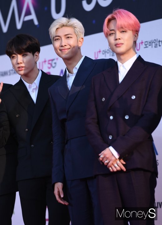 [머니S포토] 방탄소년단(BTS) 정국·RM·지민 '심쿵 유발자들'