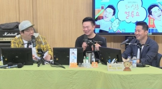 방송인 유민상과 김태균, 동물훈련사 강형욱(왼쪽부터). /사진=SBS 파워FM '두시탈출 컬투쇼' 보이는 라디오 캡처