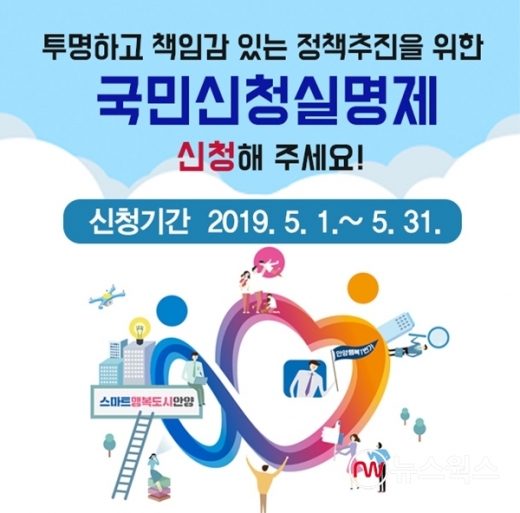 ▲ 안양시 국민신청실명제 홍보 포스터. / 사진제공=안양시