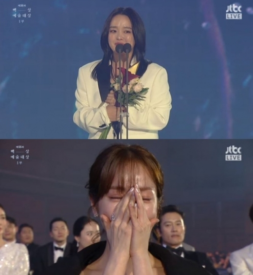 2019 백상예술대상. 권소현. 한지민. /사진=백상예술대상 방송 화면 캡처