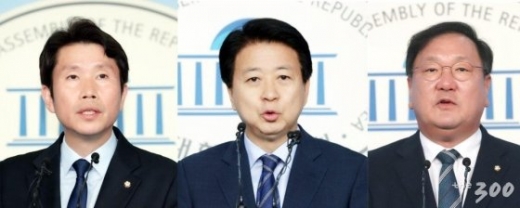 (왼쪽부터)더불어민주당 원내대표 선거에 출마한 이인영, 노웅래, 김태년 후보. /사진=머니투데이