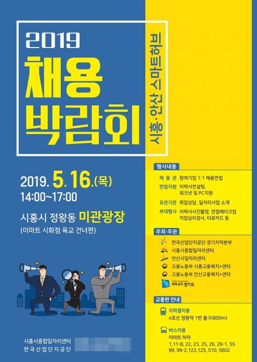 2019 시흥·안산 스마트허브 채용박람회 포스터 / 사진제공=시흥시청