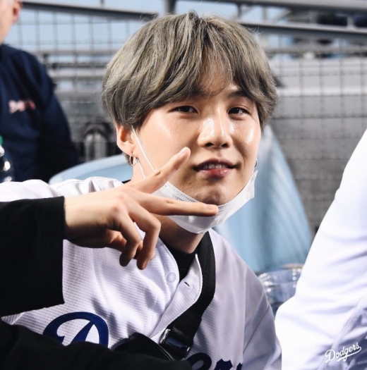방탄소년단 슈가. 류현진 완봉. 사진은 방탄소년단 슈가. /사진=LA다저스 공식 트위터