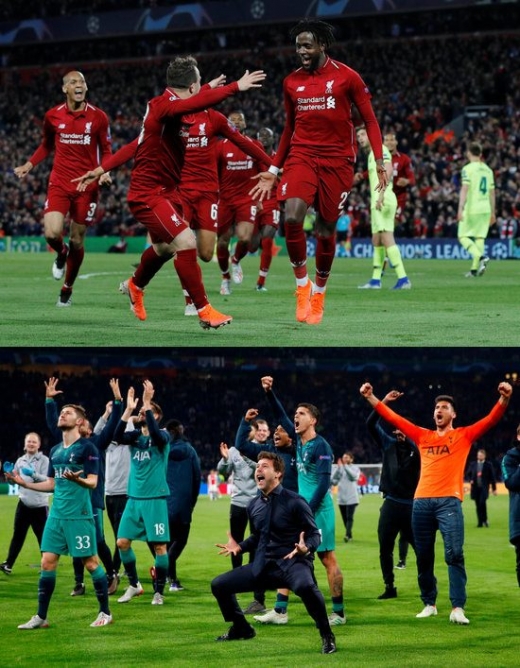 2018-2019시즌 UEFA 챔피언스리그 결승전을 EPL 단독 무대로 만들어낸 리버풀(위쪽)과 토트넘 홋스퍼. /사진=로이터
