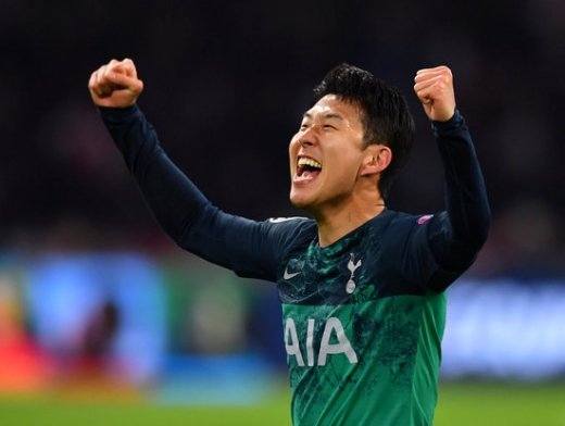 다음달 2일(한국시간) 스페인 마드리드 완다 메트로폴리타노에서 열리는 2018-2019시즌   UEFA 챔피언스리그 결승전에서 아시아인 최초 득점을 노리는 토트넘 홋스퍼의 손흥민. /사진=로이터