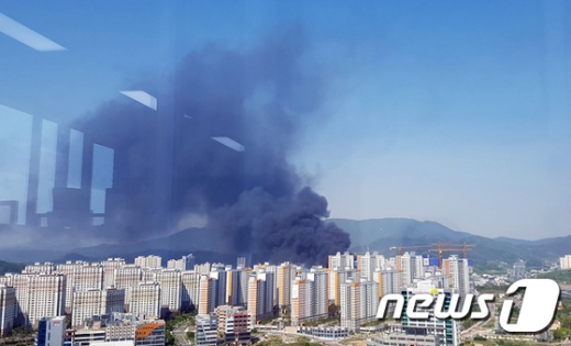 진주 혁신도시 불. /사진=뉴스1