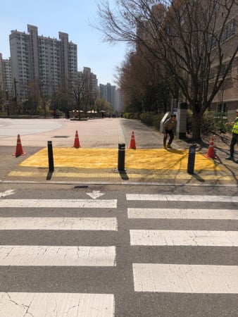 옐로카펫 설치 사례. /사진제공=중구청
