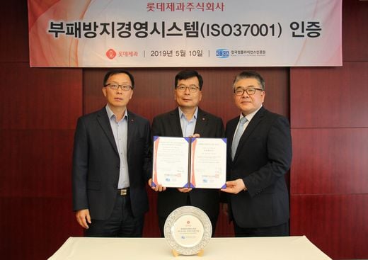 롯데제과, 국제표준 부패방지경영시스템(ISO 37001) 인증