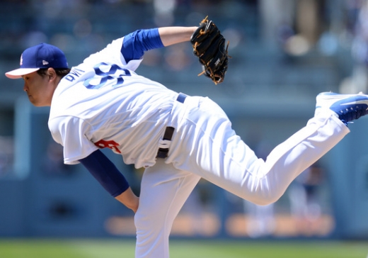 MLB 내셔널리그 이주의 선수로 선정된 LA 다저스의 투수 류현진. /사진=로이터