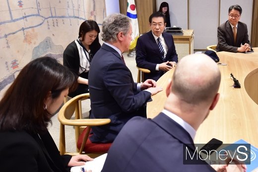 [머니S포토] 박원순 서울시장, WFP 사무총장 면담