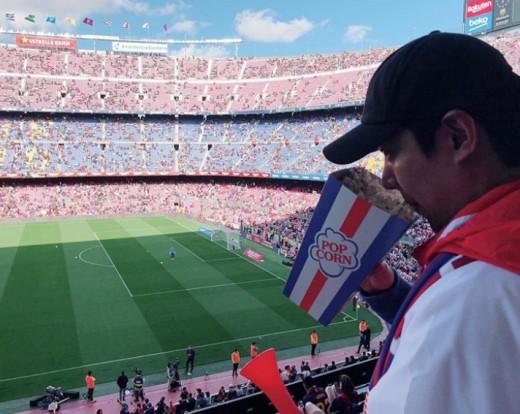이민호, FC바르셀로나 축구경기 직관… 