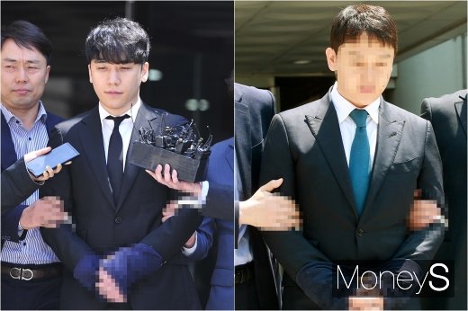 [머니S포토] 승리·유인석 '사업 파트너 포승줄도 함께'