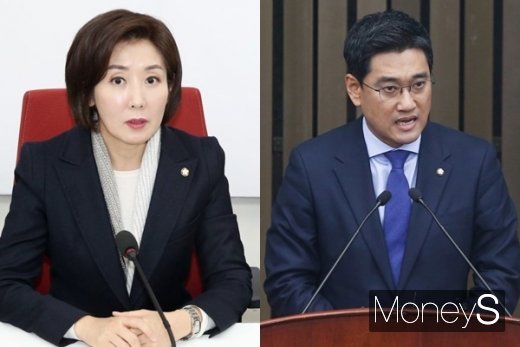 나경원 자유한국당 원내대표(왼쪽)와 오신환 신임 바른미래당 원내대표. /사진=임한별 기자