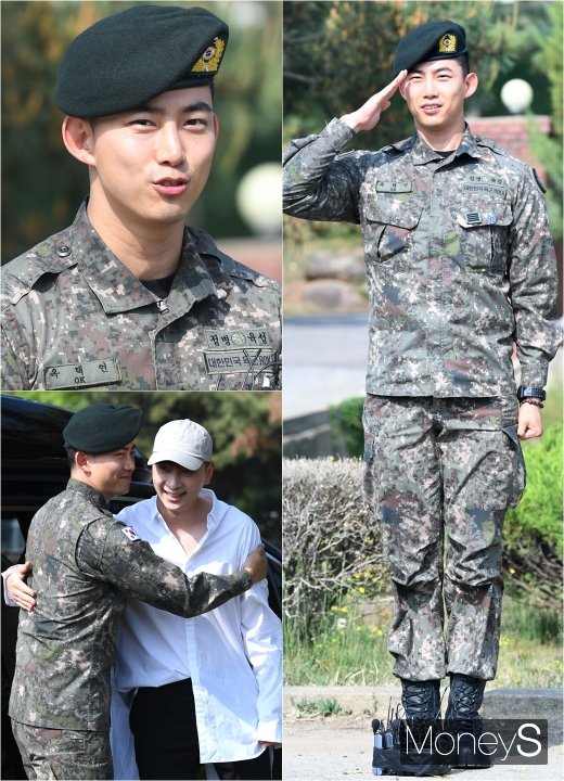 [머니S포토] 옥택연, 美 영주권 포기하고 만기전역…'진짜 사나이'