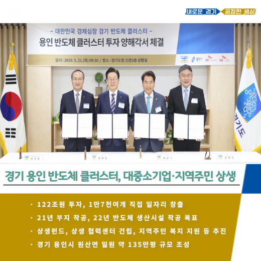 '용인 반도체 클러스터 투자 양해각서’ 서명식. / 사진제공=경기도