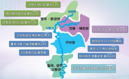 낙동강 권역 ICT 융합산업벨트(안). /사진=경상북도 제공.